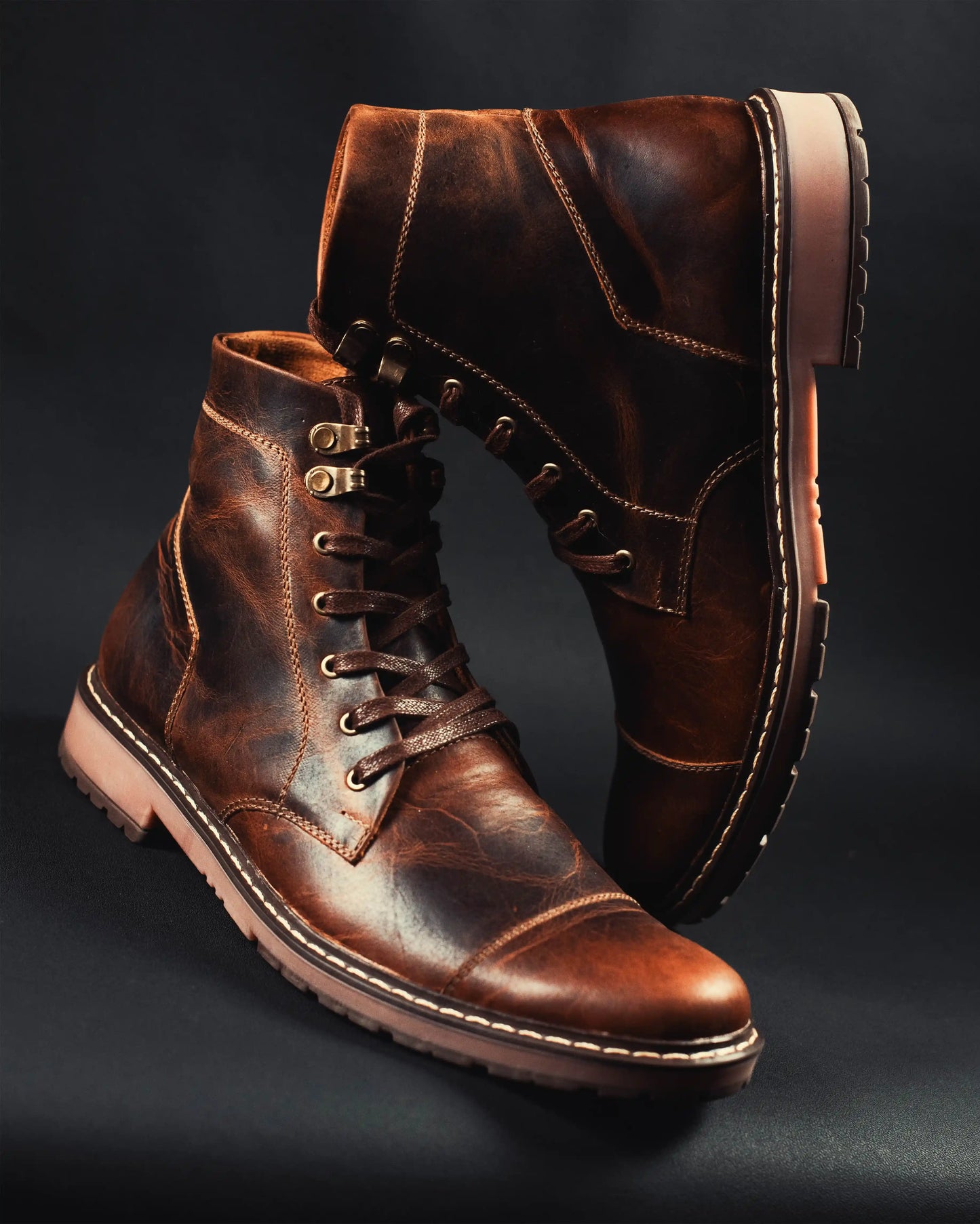 Senior Brown Cuero Envejecido Mate